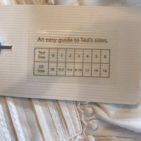 TED BAKER Silais White Double Frill Blouse Size 4-6 - Picture 10 of 12